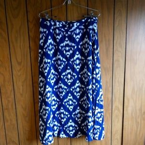 SKIRT NWT Talbots Faux button front long skirt, side zip, long, size 10